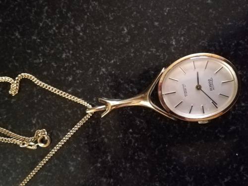 Vintage Tosca Wind up Watch on Chain Very old, mint Condition, working 100%