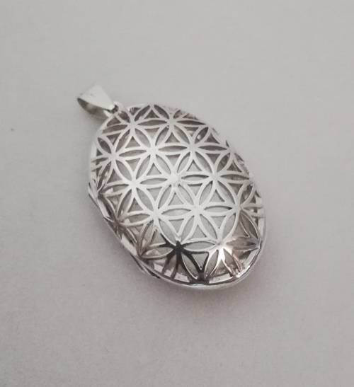 Solid 925 Silver Vintage Oval Open Locket Style Pendant, NOT PLATED!!