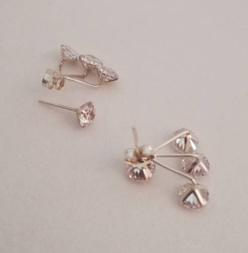 Solid 925 Sterling Silver Designer Earing Set, with Russian Star Gemstones, NOT PLATED!!