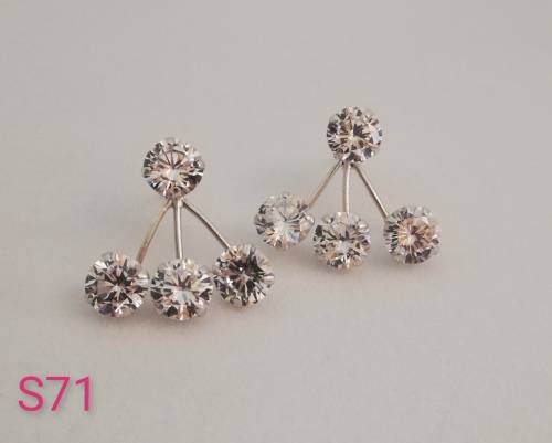 Solid 925 Sterling Silver Designer Earing Set, with Russian Star Gemstones, NOT PLATED!!