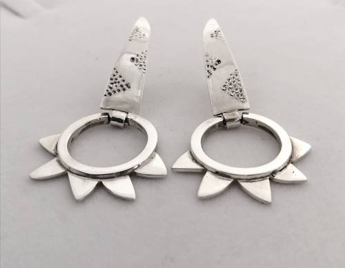 Solid 925 Silver Designer Handmade Earing SET, Heavy and Solidly Made.