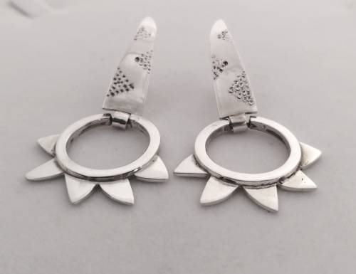 Solid 925 Silver Designer Handmade Earing SET, Heavy and Solidly Made.