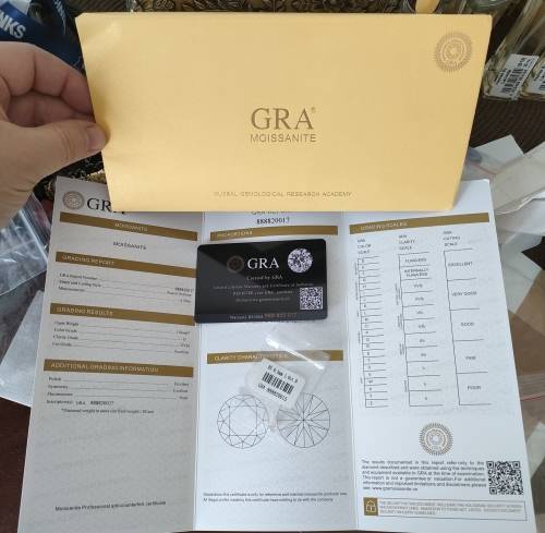 R1 Start!!! Stunning 1.0ct Certified Moissanite, Color D ,VVS1 Includes Certificate.
