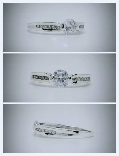 Solid 925 Silver Designer Engagement Solitaire Style Ring
