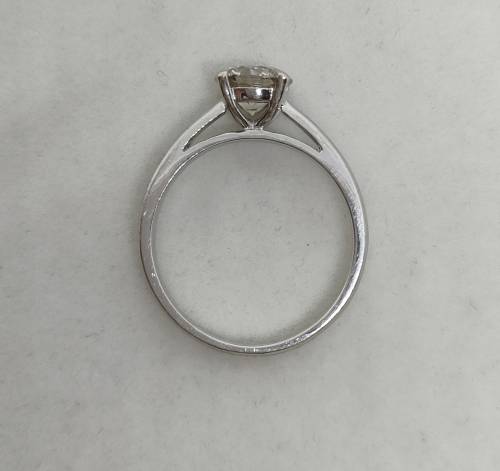 18ct White Gold Diamond Solitaire Ring with Paperwork