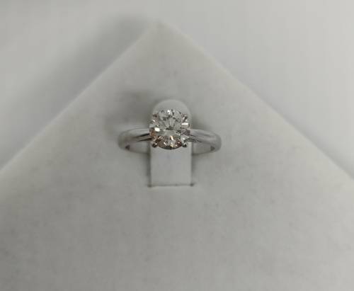 18ct White Gold Diamond Solitaire Ring with Paperwork