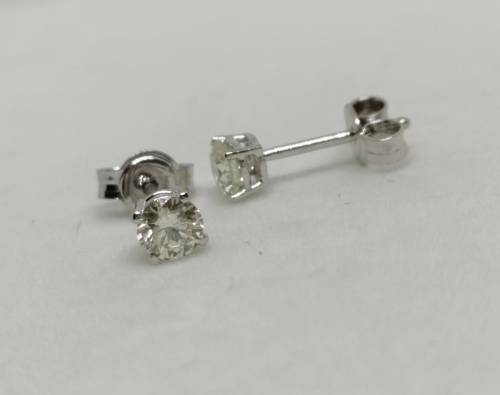 18ct White Gold Diamond Earring Studs, 0.52ct Combined Diamond weight