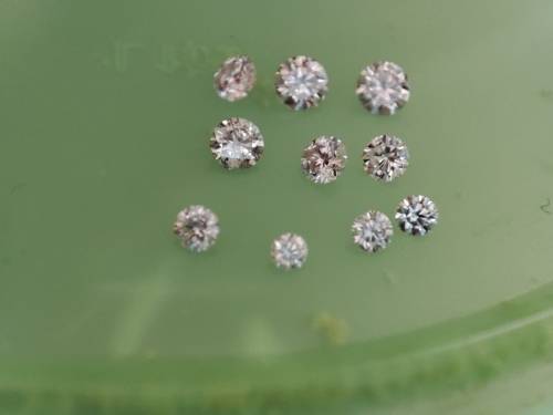 10 X Loose Natural Diamonds Lot ,+- 0.60ct, Sold As a lot, Color range G-K, Si1 - Si3