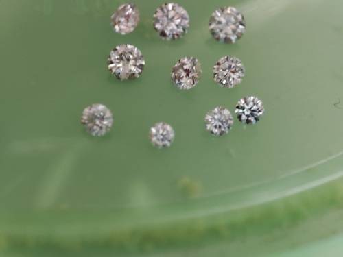 10 X Loose Natural Diamonds Lot ,+- 0.60ct, Sold As a lot, Color range G-K, Si1 - Si3