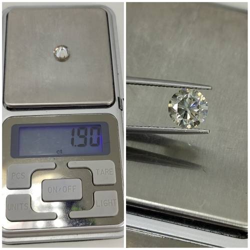 1.90ct Natural Diamond, Light Brown ,Si2/Si3 Clarity very nice Diamond