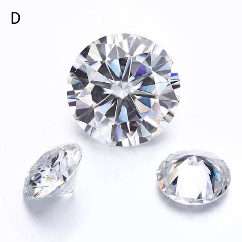 1 X 0.45ct(5mm) Round Moissanite, D Color, VVS1, Including Sertification, See Description!!
