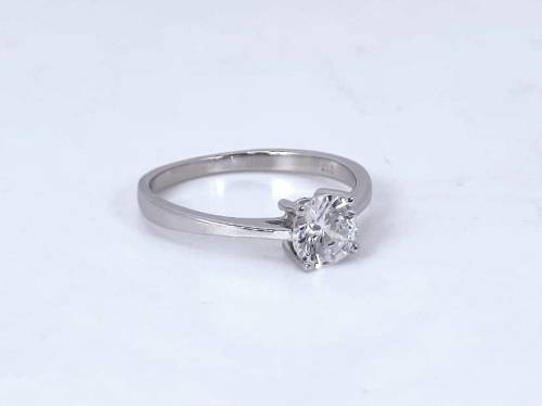 Solid 925 Silver Designer Solitaire Style Engagement Ring, Brand New, See Full Description!!