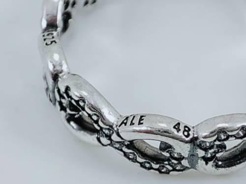 Solid 14ct Gold and Silver Pandora Infinity Promise Ring, Genuine Pandora.