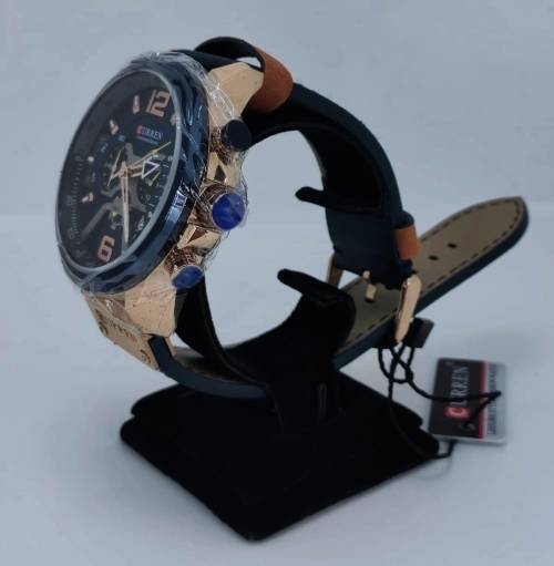 Curren Chronograph Sports Watch, Rose Gold and Blue  Brand new Never used!!!