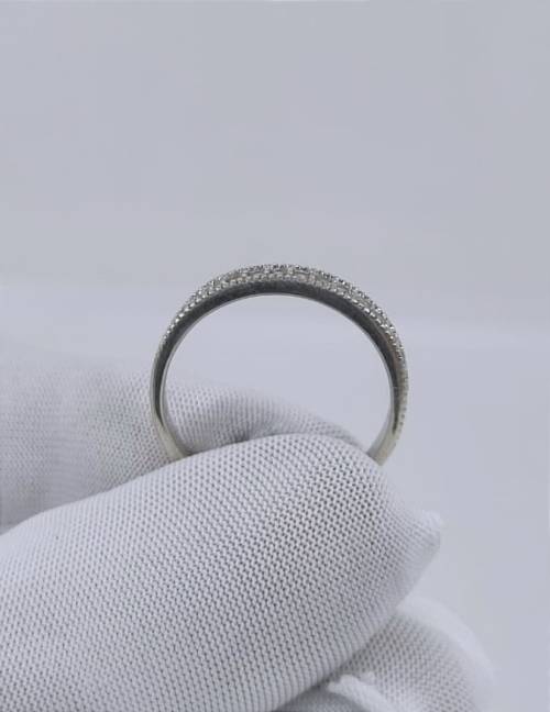 Solid 925 Silver Designer Eternity Band, With Top White Cubic Zirconia`s!!!