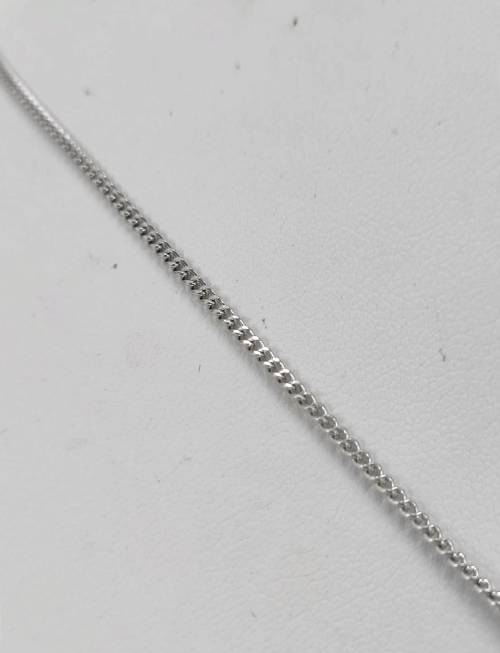 Solid 925 Silver Designer Chain and Pendant set with Top White Sparkling Gemstones !!!!