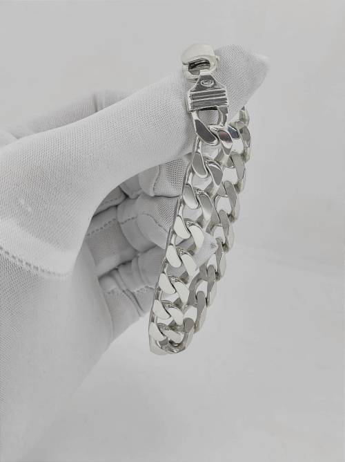 Solid 925 Silver Curb Link Bracelet, Very heavy And Solidly Made, IBB Hallmarked!!!