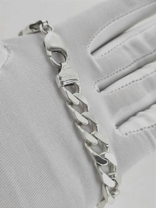 Solid 925 Silver Curb Link Bracelet, Very heavy And Solidly Made, IBB Hallmarked!!!