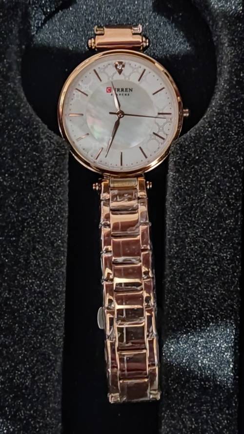 Wow!!!! Curren Ladies Designer Mother of Pearl Watch, Rose Gold Colour, Stainless Steel, Brand New!!