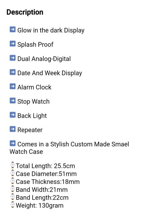 Wow !! Smael Multifunctional Sports Watch, Black Edition !!!