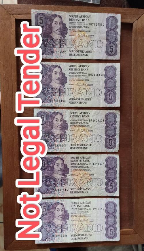 35 X South African Collectable Bank Notes, Bid per Note, See the full Description!!!!