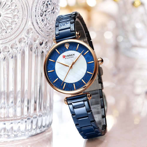 Wow!! Curren Ladies Designer Mother of Pearl Watch, Blue & Rose Gold Color, Brand New!!!