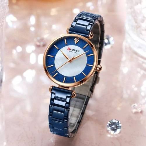 Wow!! Curren Ladies Designer Mother of Pearl Watch, Blue & Rose Gold Color, Brand New!!!
