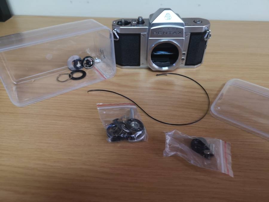 Pentax S1 with leather case for spares or repairs