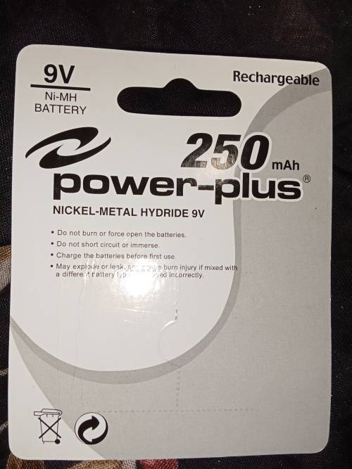 9V Rechargeable Battery 250mah PLEASE NOTE BID IS FOR 1 X BATTERY