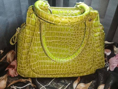 Ladies Green Leather Handbag