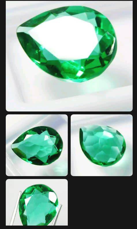 AAA+ Clean Pear Cut Certified 8 Ct Green Emerald Loose Gemstone