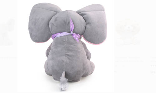 Plush Toy peek-a-boo Musical Elephant, Baby Children Stuffed Animated Flappy Plush Elephant Cute Dol