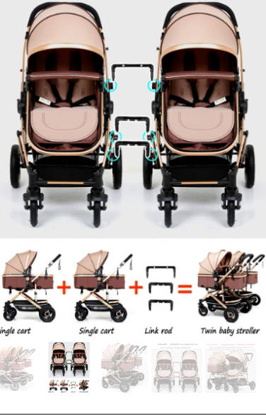 Detachable Twin Baby Stroller