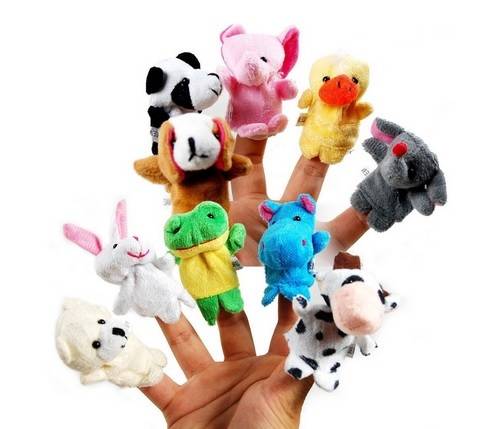 10pcs Kids Finger Puppet Animal Collection