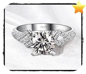Exclusive! 1.24ct Cr.Diamond and Accents Engagement Ring - Size 9 / S / 19mm