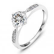 SENSATIONAL! Sparkling Cr.Diamond with Accents Ladies Engagement Ring. Size 5/K
