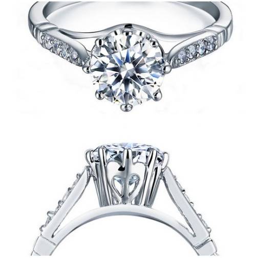 MAGNIFICENT! Sparkling Cr.Diamond with Accents Ladies Engagement Ring. Size 7/O/17.3mm