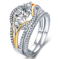 MAGNIFICENT - 2.11ct Cr.Diamond Glamorous Engagement Ring SET. Size 6/M/16.3mm
