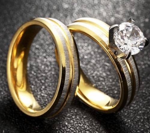 Solitaire Wedding Ring Set | Size 7/O