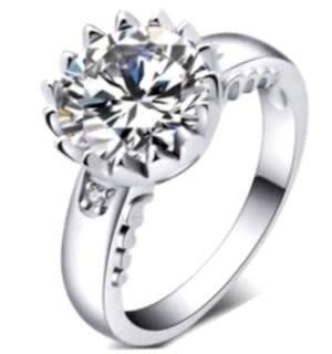 Brilliant Cut 3.50ct Cr.Diamond Solitaire Ladies Engagement Ring. Size 8/Q/18mm