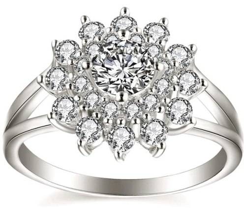 FREE SHIPPING! Sparkling Cr.Diamond Engagement Ring. Size 5-12