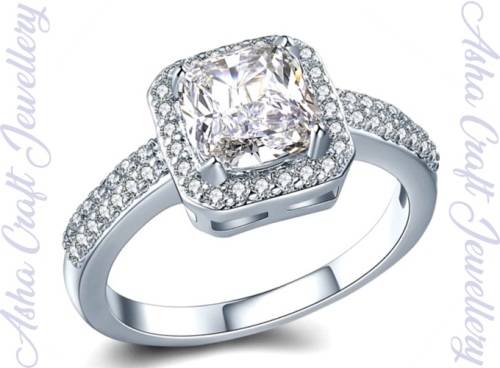Sparkling Cr.Diamond Engagement Ring. Size 5 / J+ / 15.7mm