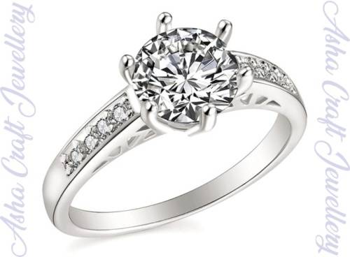 Sparkling Cr.Diamond Engagement Ring. Size 7 / N+ / 17.3mm