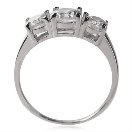 925 Sterling Silver 1.50ct Cubic Zirconia Ring. Size 7 / N½ / 17.3mm