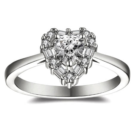 BRAND NEW! Super Sparkling Cr.Diamond Engagement Ring. Various Sizes