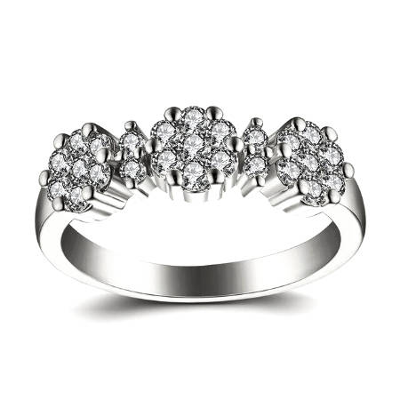 BRAND NEW! Super Sparkling Cr.Diamond Engagement Ring. Various Sizes