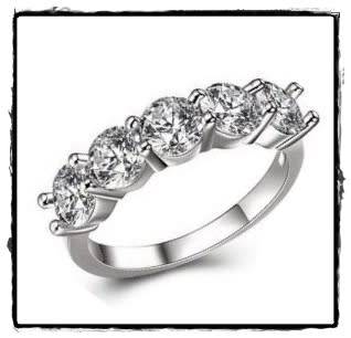Low shipping, in stock. 5-stone White CZ 2.50ct Glamourous Ring. Size 7 / O / 17.3mm