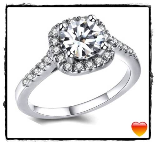 Exquisite 1.30ct Cr.Diamond Engagement Ring, Round Halo Design. Size 7 / N½