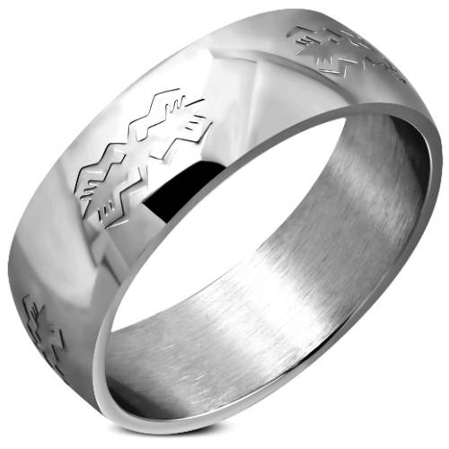 SUPER SALE! Mens Titanium Tribal Wedding Band. Ring Size 9