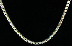 ASHA CRAFT - Unisex 50cm Silvertone 2mm Box Link Chain, Excellent Quality!